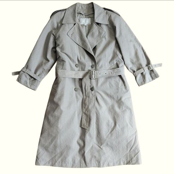 Vintage London Fog Double Breasted Belted Warm Winter Lined Classic Trench Coat - Picture 1 of 5